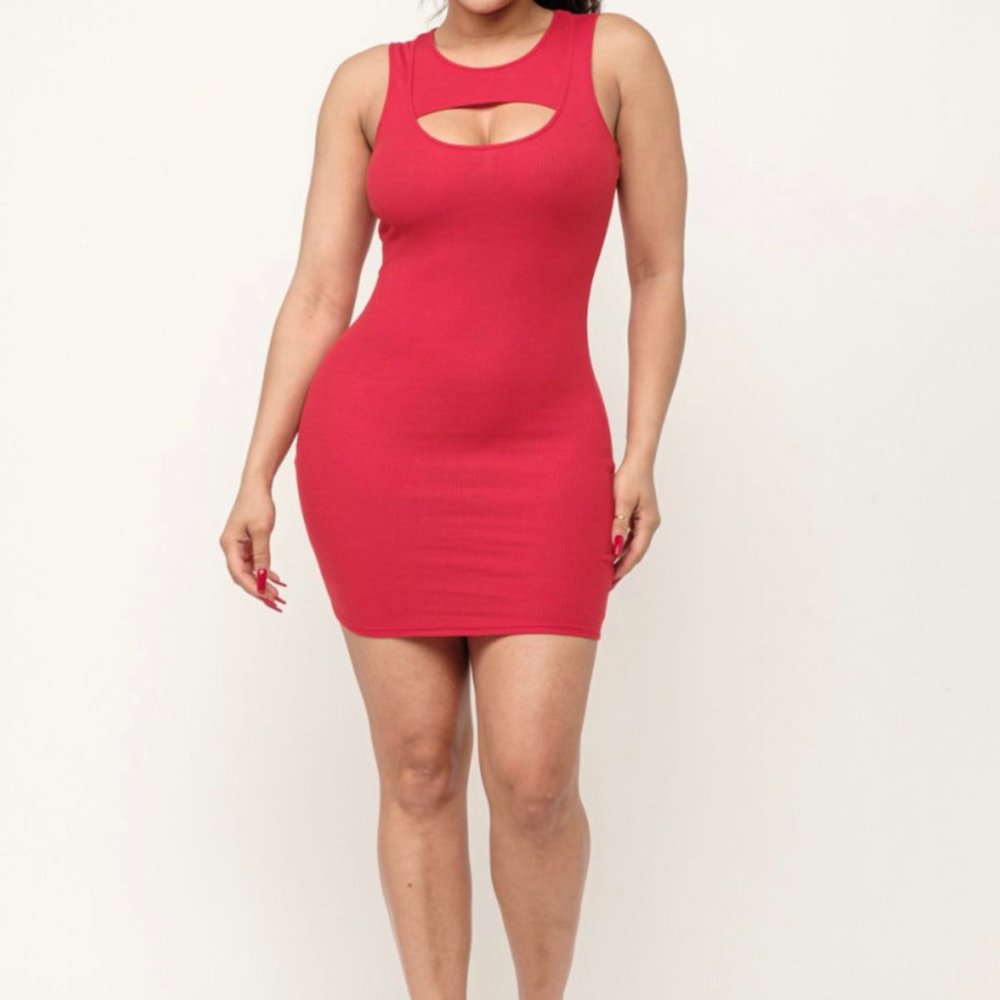 Women Sleeveless Solid Bodycon Mini Dress